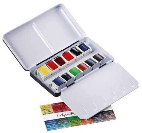 aquarelle extra-fine boite métal black box 12 demi-godets|Aquarelle extra.